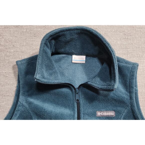 Columbia Jackets & Blazers - Columbia Womens Fleece Vest Teal Zip Front Size M‎